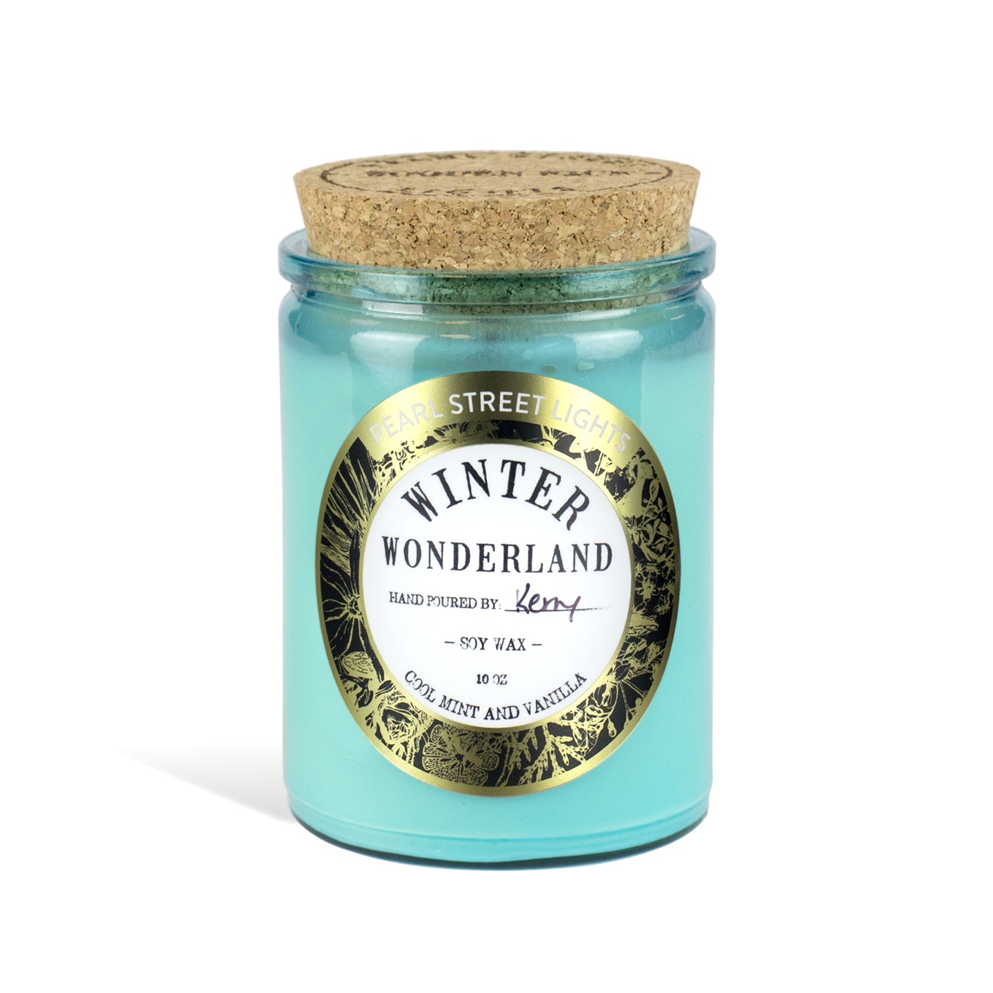 Winter Wonderland Candle Cool Mint Vanilla Hand Poured Candles Soy Wax Candles Handmade Small Batch Wooden Wick Candles