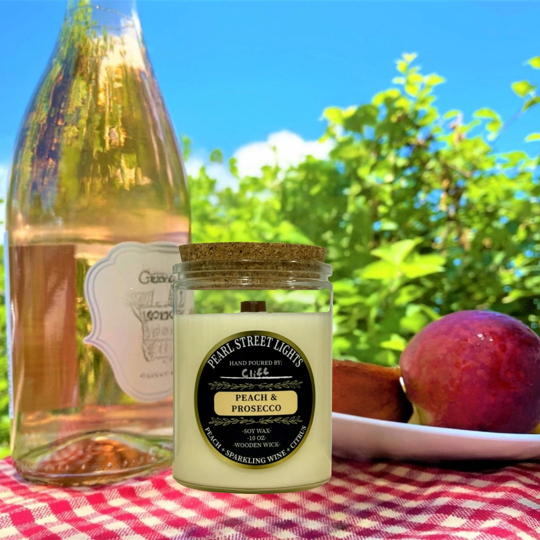 Peach + Prosecco Candle