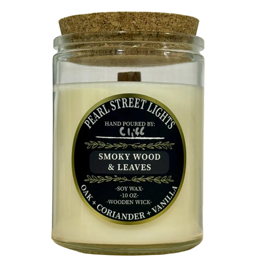 Smoky Wood + Leaves Candle