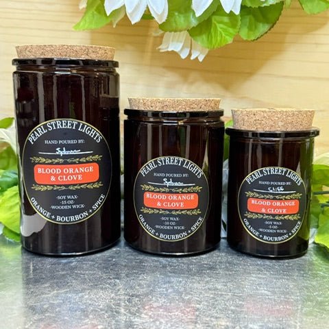 Blood Orange + Clove Candle - Pearl Street Lights