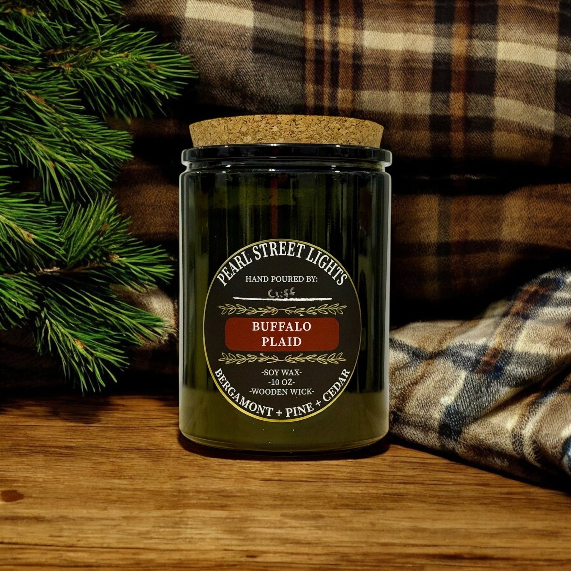 Buffalo Plaid Candle - Pearl Street Lights