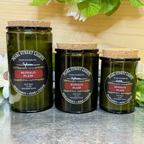 Buffalo Plaid Candle - Pearl Street Lights