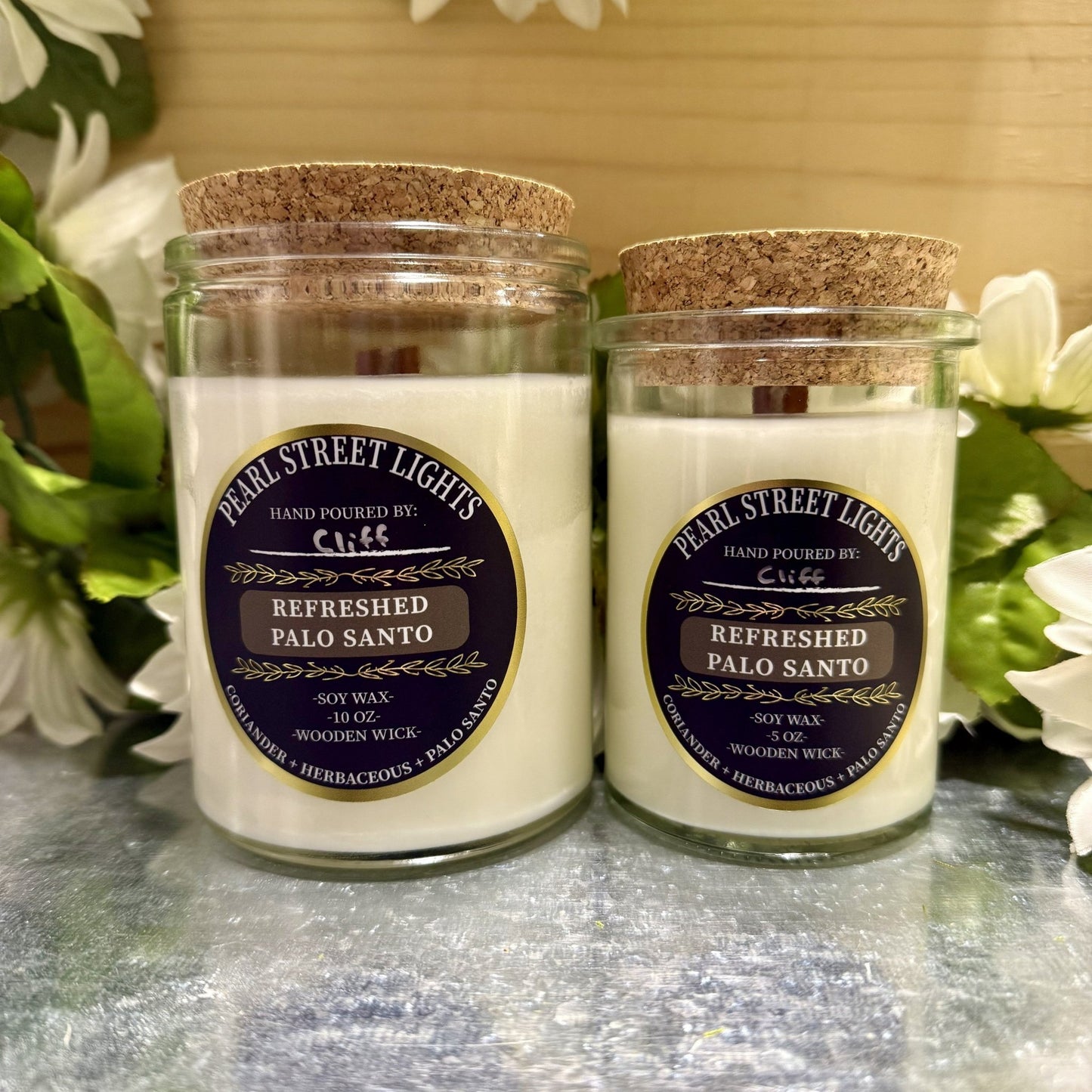 Refreshed Palo Santo Candle - Pearl Street Lights