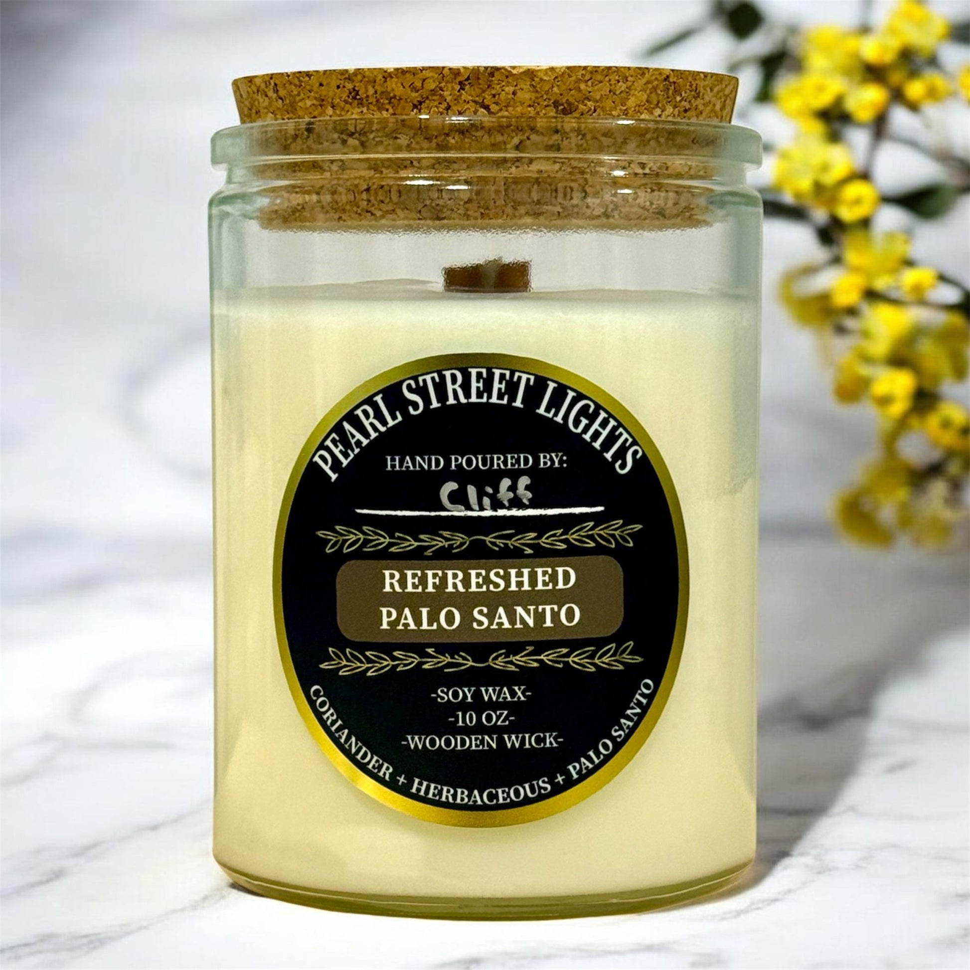 Refreshed Palo Santo Candle - Pearl Street Lights