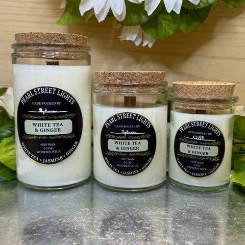 White Tea + Ginger Candle - Pearl Street Lights